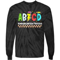 Abcd Kindergarten Rocks Pencil Lightning Teachers Rock S Tie-Dye Long Sleeve Shirt