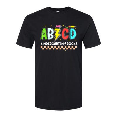 Abcd Kindergarten Rocks Pencil Lightning Teachers Rock S Softstyle® CVC T-Shirt