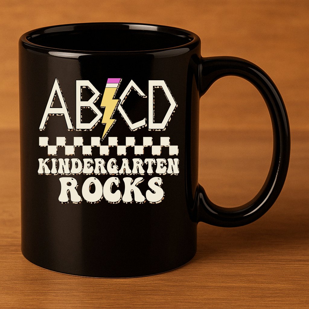 ABCD Kindergarten Rocks 11oz C Handle Ceramic Mug