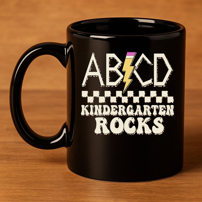 ABCD Kindergarten Rocks 11oz C Handle Ceramic Mug