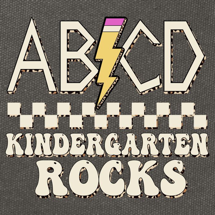 ABCD Kindergarten Rocks Cotton Canvas Backpack