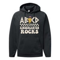 ABCD Kindergarten Rocks Back To School Kindergarten Teacher Performance Fleece Hoodie