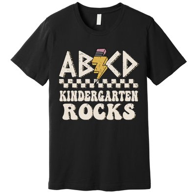 ABCD Kindergarten Rocks Back To School Kindergarten Teacher Premium T-Shirt