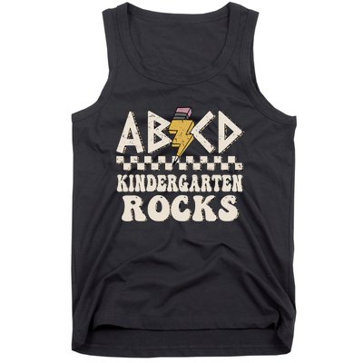 ABCD Kindergarten Rocks Back To School Kindergarten Teacher Tank Top