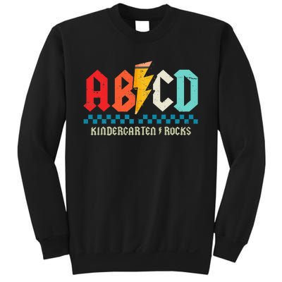 Abcd Kindergarten Rocks Pencil Lightning Students Teachers Sweatshirt