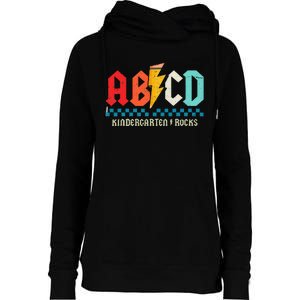 Abcd Kindergarten Rocks Pencil Lightning Students Teachers Womens Funnel Neck Pullover Hood