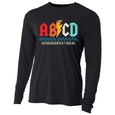 Abcd Kindergarten Rocks Pencil Lightning Students Teachers Cooling Performance Long Sleeve Crew