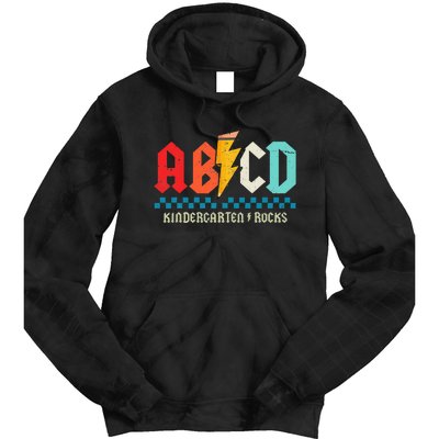 Abcd Kindergarten Rocks Pencil Lightning Students Teachers Tie Dye Hoodie