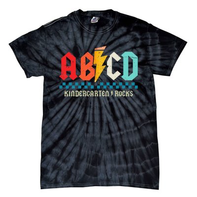 Abcd Kindergarten Rocks Pencil Lightning Students Teachers Tie-Dye T-Shirt