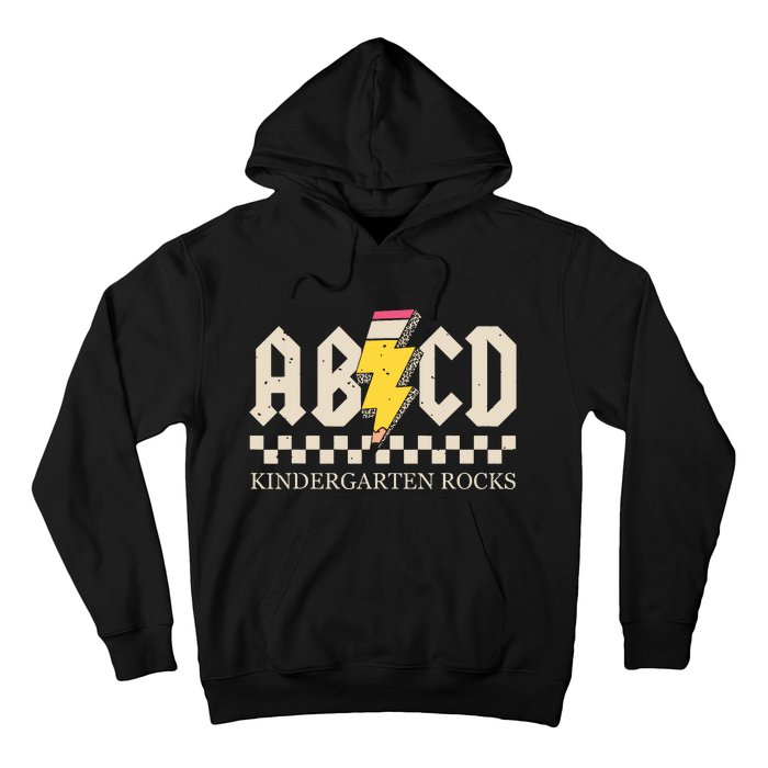 Abcd Kindergarten Rocks Pencil Lightning Teachers Rock Boy Hoodie