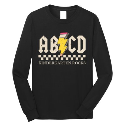 Abcd Kindergarten Rocks Pencil Lightning Teachers Rock Boy Long Sleeve Shirt