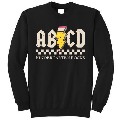 Abcd Kindergarten Rocks Pencil Lightning Teachers Rock Boy Sweatshirt