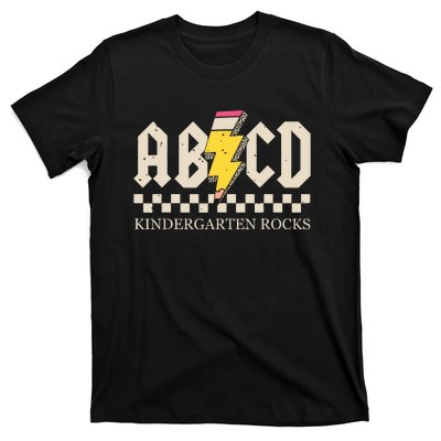 Abcd Kindergarten Rocks Pencil Lightning Teachers Rock Boy T-Shirt