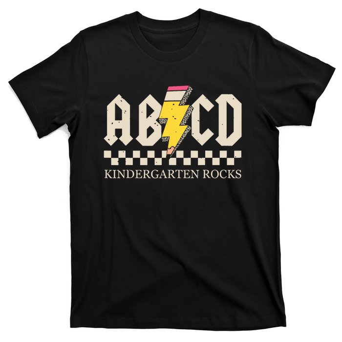 Abcd Kindergarten Rocks Pencil Lightning Teachers Rock Boy T-Shirt