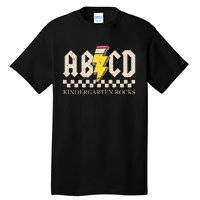 Abcd Kindergarten Rocks Pencil Lightning Teachers Rock Boy Tall T-Shirt