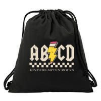 Abcd Kindergarten Rocks Pencil Lightning Teachers Rock Boy Drawstring Bag