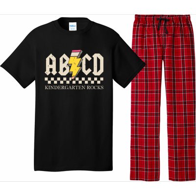 Abcd Kindergarten Rocks Pencil Lightning Teachers Rock Boy Pajama Set