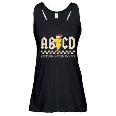 Abcd Kindergarten Rocks Pencil Lightning Teachers Rock Boy Ladies Essential Flowy Tank