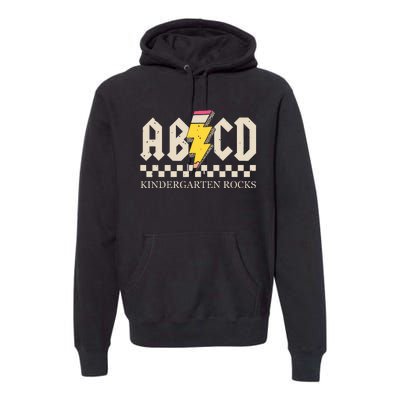 Abcd Kindergarten Rocks Pencil Lightning Teachers Rock Boy Premium Hoodie