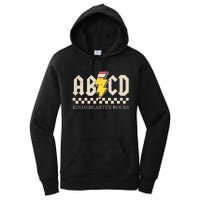 Abcd Kindergarten Rocks Pencil Lightning Teachers Rock Boy Women's Pullover Hoodie