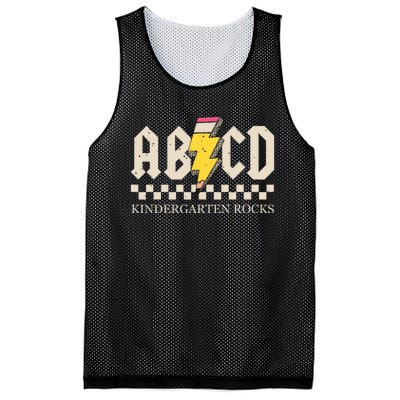 Abcd Kindergarten Rocks Pencil Lightning Teachers Rock Boy Mesh Reversible Basketball Jersey Tank