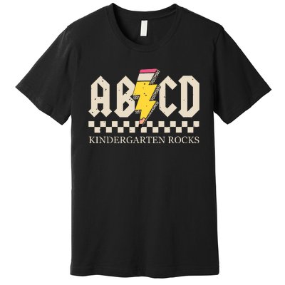 Abcd Kindergarten Rocks Pencil Lightning Teachers Rock Boy Premium T-Shirt