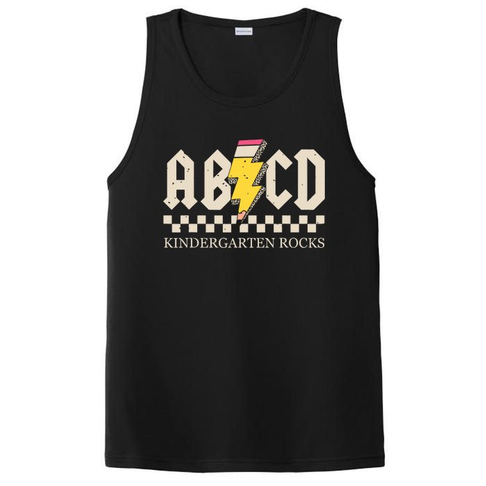 Abcd Kindergarten Rocks Pencil Lightning Teachers Rock Boy PosiCharge Competitor Tank