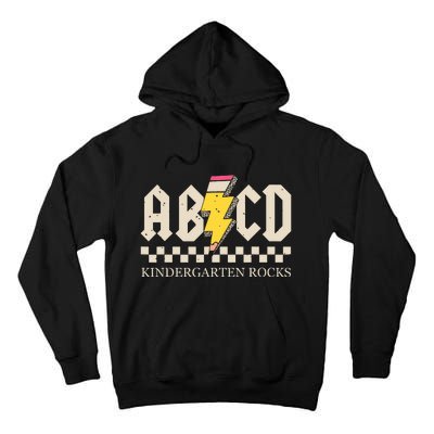 Abcd Kindergarten Rocks Pencil Lightning Teachers Rock Boy Tall Hoodie