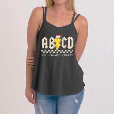 Abcd Kindergarten Rocks Pencil Lightning Teachers Rock Boy Women's Strappy Tank