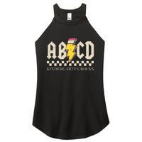 Abcd Kindergarten Rocks Pencil Lightning Teachers Rock Boy Women's Perfect Tri Rocker Tank