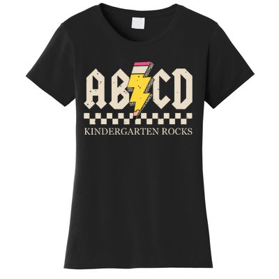 Abcd Kindergarten Rocks Pencil Lightning Teachers Rock Boy Women's T-Shirt