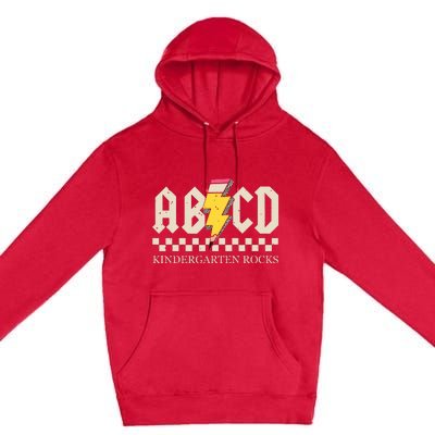 Abcd Kindergarten Rocks Pencil Lightning Teachers Rock Boy Premium Pullover Hoodie