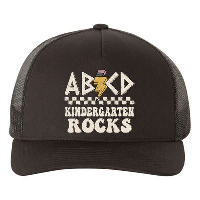 ABCD Kindergarten Rocks Back To School Kindergarten Teacher Yupoong Adult 5-Panel Trucker Hat