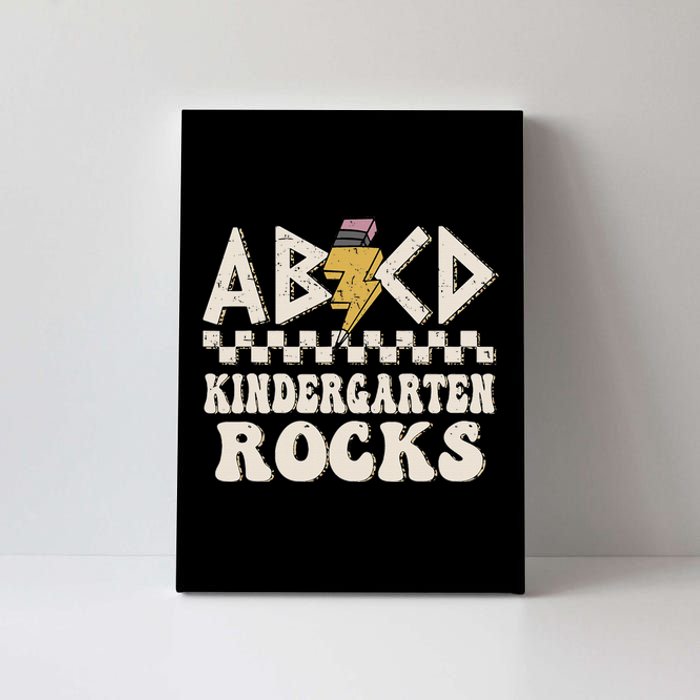 ABCD Kindergarten Rocks Back To School Kindergarten Teacher Canvas