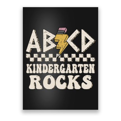 ABCD Kindergarten Rocks Back To School Kindergarten Teacher Poster