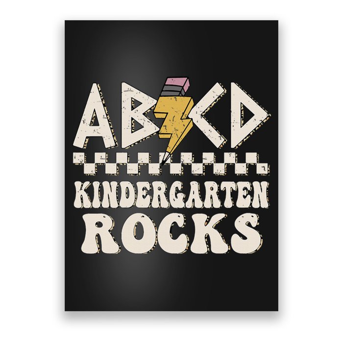 ABCD Kindergarten Rocks Back To School Kindergarten Teacher Poster