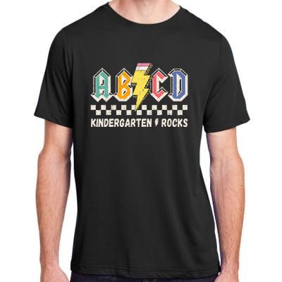 Abcd Kindergarten Rocks Pencil Lightning Teachers Rock Adult ChromaSoft Performance T-Shirt