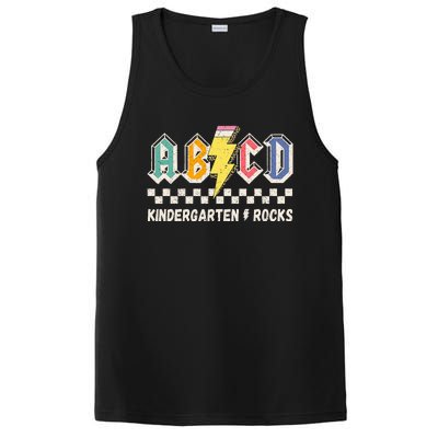 Abcd Kindergarten Rocks Pencil Lightning Teachers Rock PosiCharge Competitor Tank