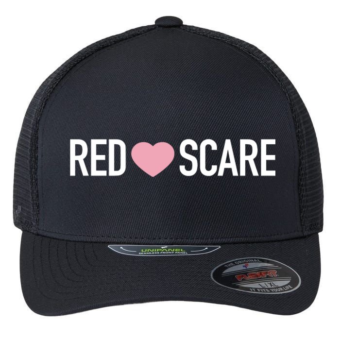 Anna Khachiyan Red Love Scare Flexfit Unipanel Trucker Cap