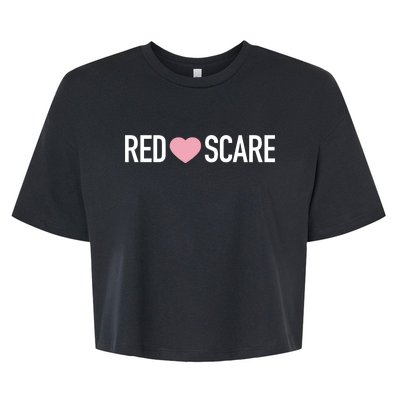 Anna Khachiyan Red Love Scare Bella+Canvas Jersey Crop Tee