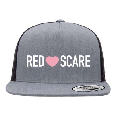 Anna Khachiyan Red Love Scare Flat Bill Trucker Hat