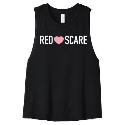 Anna Khachiyan Red Love Scare Women's Racerback Cropped Tank