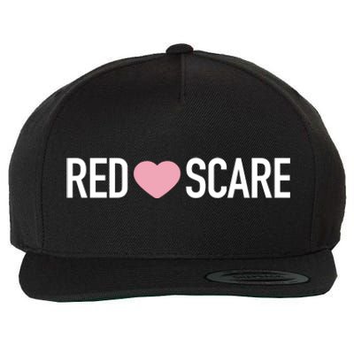 Anna Khachiyan Red Love Scare Wool Snapback Cap