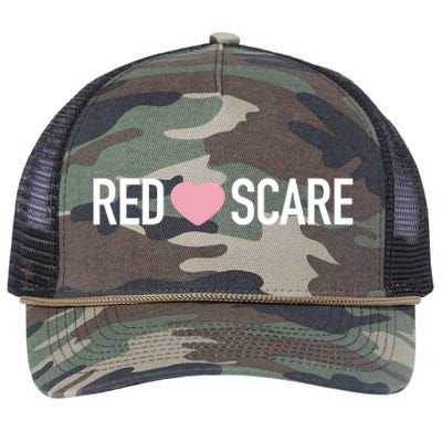 Anna Khachiyan Red Love Scare Retro Rope Trucker Hat Cap