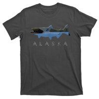 Alaskan King Salmon With Fishing Boat Saltwater Fishermen T-Shirt