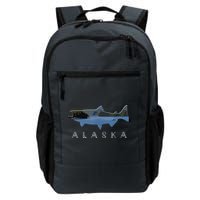 Alaskan King Salmon With Fishing Boat Saltwater Fishermen Backpack