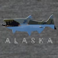 Alaskan King Salmon With Fishing Boat Saltwater Fishermen Backpack