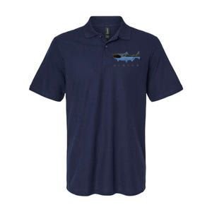 Alaskan King Salmon With Fishing Boat Saltwater Fishermen Softstyle Adult Sport Polo