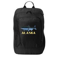 Alaska King Salmon Fishing Vacation Fisherman Orca Whale City Backpack