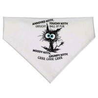 Annoyed Kitty Touchy Kitty Grouchy Ball Of Fur Moody Grumpy USA-Made Doggie Bandana